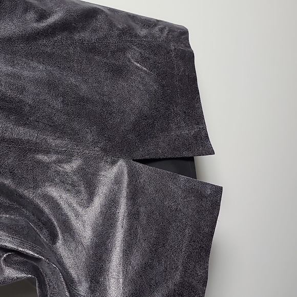 VINCE CAMUTO Leather Look Mini (Above the knee) Dress in Gun Metal Size 6 - Picture 11 of 14